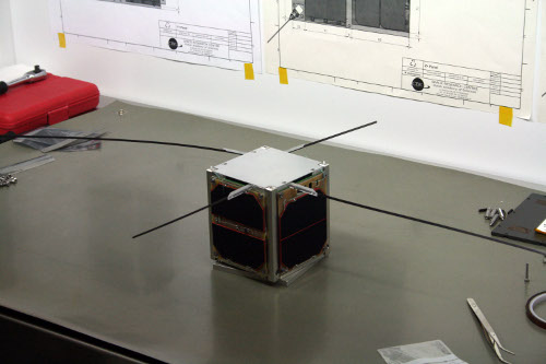 PW-Sat with antennas deployed