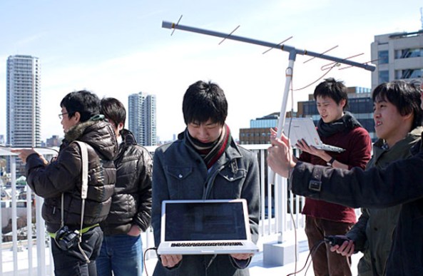 ARTSAT students at the Tama Art University