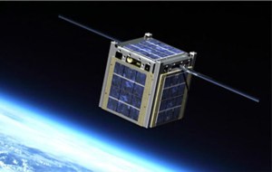 Image of a CubeSat in Space