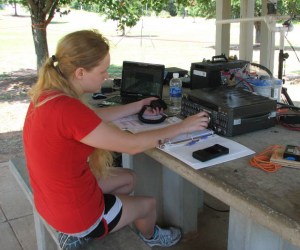 Erin King AK4JG working 6m for Field Day 2011 - Image Credit Columbus Amateur Radio Club W4CVY