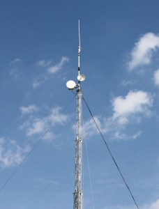 20m Mast and antennas at EMF 2012 Milton Keynes - Image Credit Kitty Wong