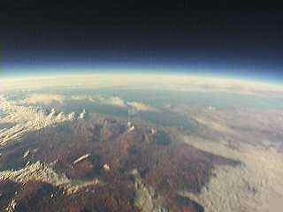 BBC Sky Balloon image received by Graeme 2I0WGM and Philip MI0VIM