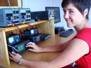 Esabe Brink at the DynaCube Ground Station - Image Credit Denel Dynamics