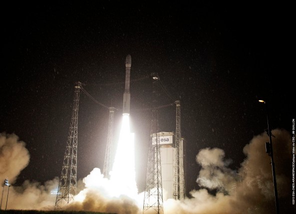 Vega VV02 lift-off from Kourou on May 7, 2013 at 02:06 UT