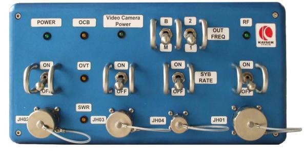 Front panel of the HamTV transmitter 