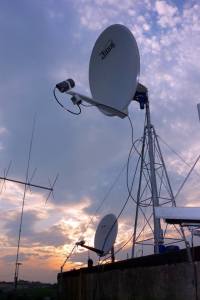 HamTV Antennas at ARISS Telebridge Station IK1SLD in Casale Monferrato, Italy