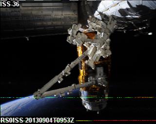 RS0ISS SSTV Sept 4, 2013 0953Z - Image credit Dmitry Pashkov UB4UAD