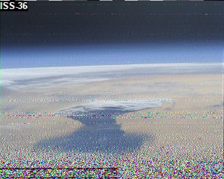 RS0ISS SSTV 20130905 1035Z - Image credit Pete Sipple M0PSX
