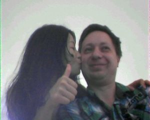 First picture transmitted by WREN in Martin-1 SSTV format - Ronghua Wang and Paul Kocyla