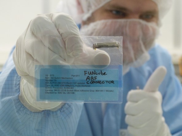 The vital FUNcube-1 Add Before Flight (ABF) plug