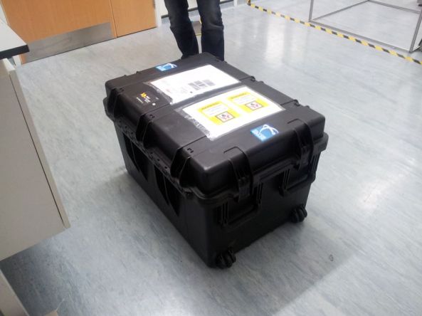 UKube-1 CubeSat on its way to Kazakhstan - Credit Clyde Space
