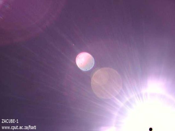 First picture taken by TshepisoSat (ZACUBE-1) - Image Credit CPUT F'SATI