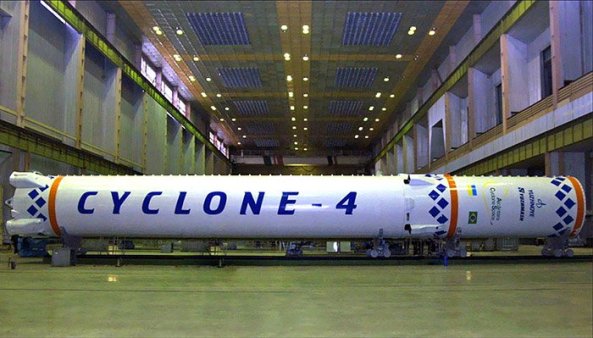 First two stages of Cyclone-4 - Image credit Alcantara Cyclone Space