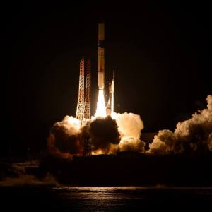 JAXA H-IIA F23 Launch February 27, 2014 at1837 UT Credit NASA/Bill Ingalls