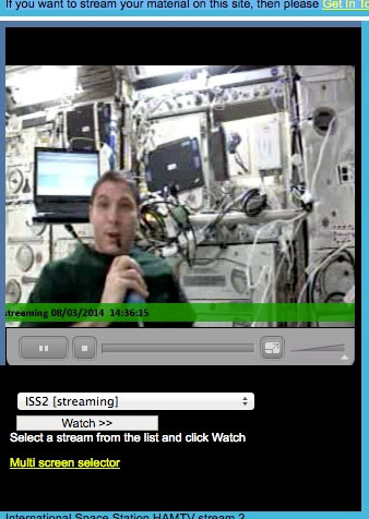 BATC Webstream of ISS HamTV by Stefan VE4NSA March 8, 2014