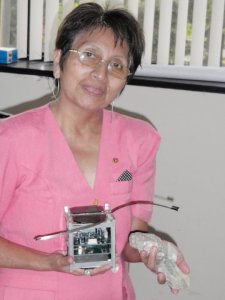 Engineer Ing. Margarita Mondragon and Chasqui-1