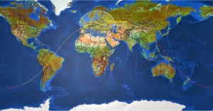 Orbit for ISS SSTV on August 27, 2014 1100-1300 GMT