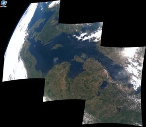 ESTCube-1 image of Estonia and its neighbours