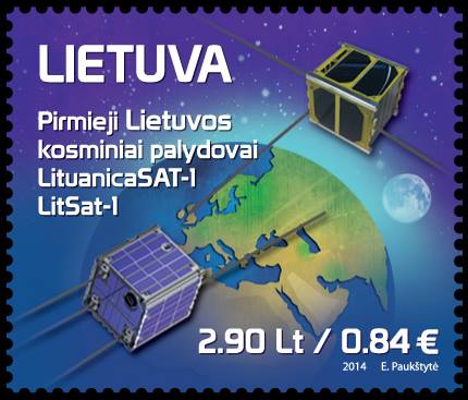 LituanicaSAT-1 and LitSat-1 postage stamp