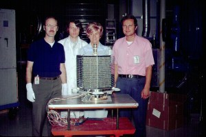 OSCAR 7 with Dick Daniels W4PUJ, Jan King K8VTR-W3GEY, Marie Marr and Perry Klein K3JTE