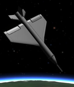 CAD image of ThunderStruck above the Earth by Jason VK2FJAB