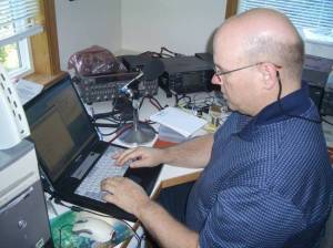 Bob McGwier N4HY writing code for the amateur satellite P3E