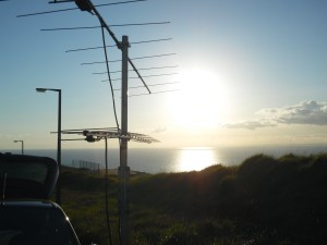 Antennas of Peter Atkins G4DOL near Weymouth