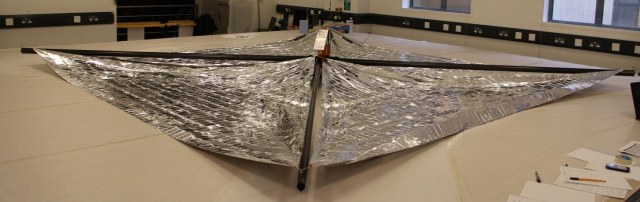 DeorbitSail CubeSat with Sail deployed