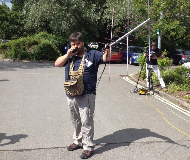 Drew Glasbrenner M/KO4MA working FO-29 at the AMSAT-UK Colloquium 2015