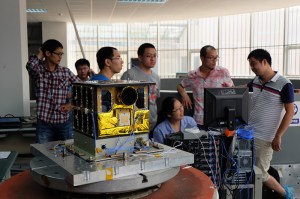 LilacSat-2 and some of the team