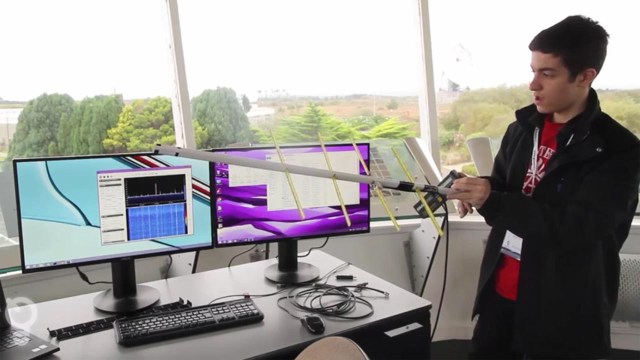 Young people build antennas at Goonhilly