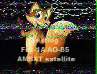 Fox-1A / AO-85 SSTV image received by Roland PY4ZBZ