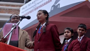 Brihaspati Vidhyasadan School students speak to Tim Peake KG5BVI / NA1SS - Image Credit Nagarik News