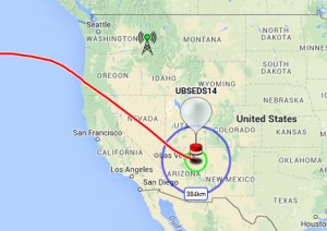 UBSEDS14 balloon track as at 19:02 GMT March 17, 2016