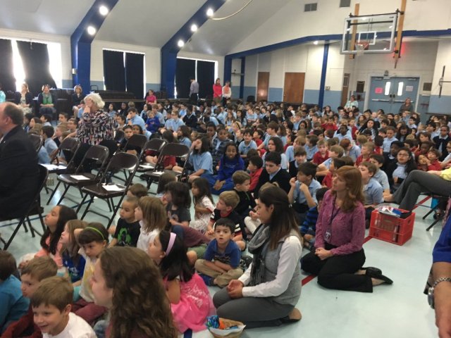Students at Saint Thomas More Cathedral School awaiting deployment of their CubeSat STMSat-1