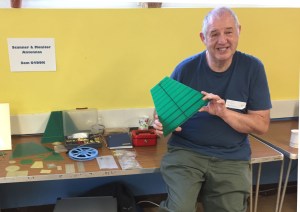 Sam Jewell G4DDK with one of his popular Microwave antennas