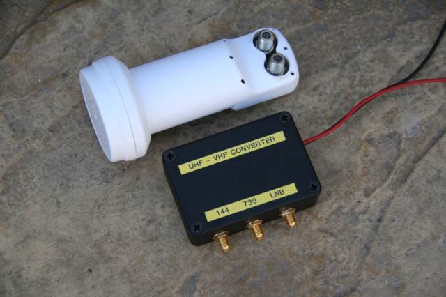 Figure 4 Completed downconverter with Octagon LNB