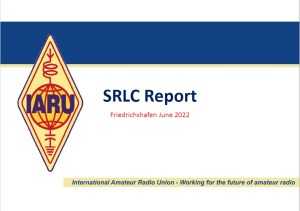 IARU-R1 Spectrum Regulation and Liaison Committee Report - initial slide